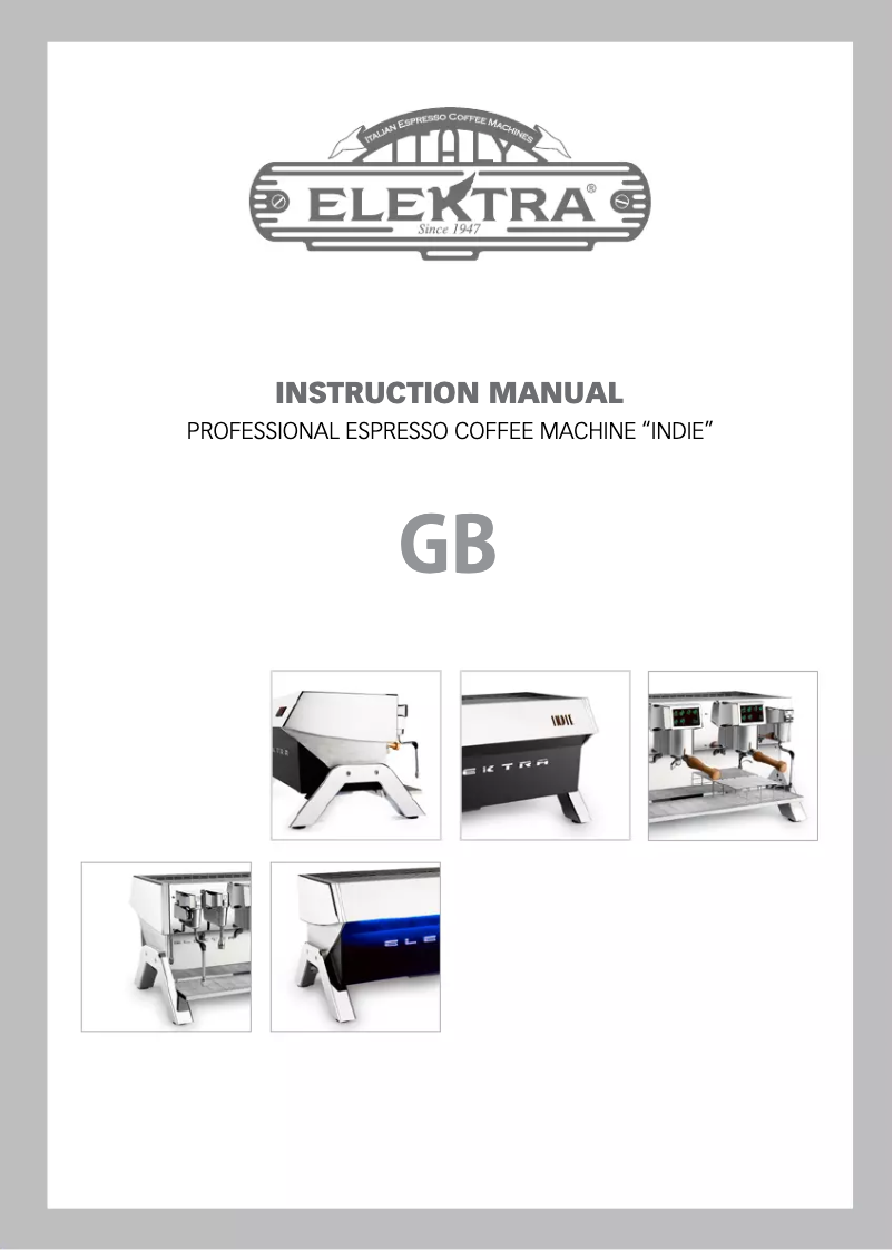 First page image of the manual for Indie