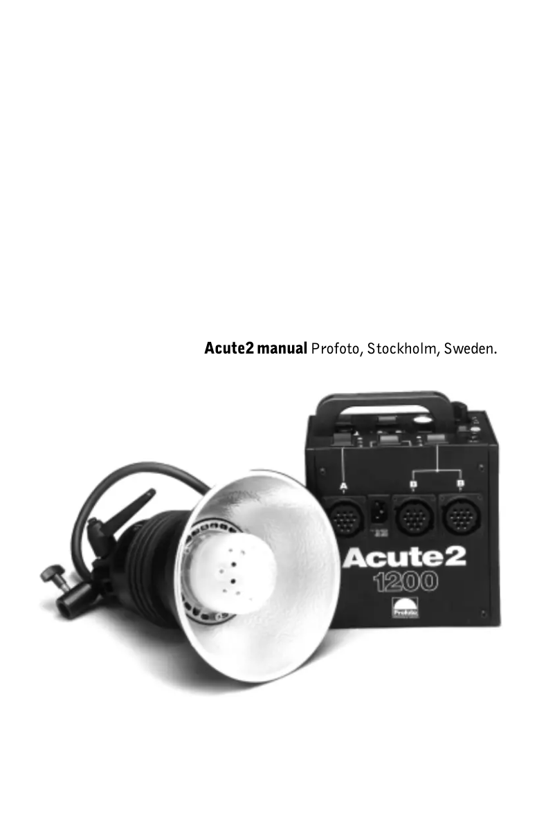 First page image of the manual for Acute2