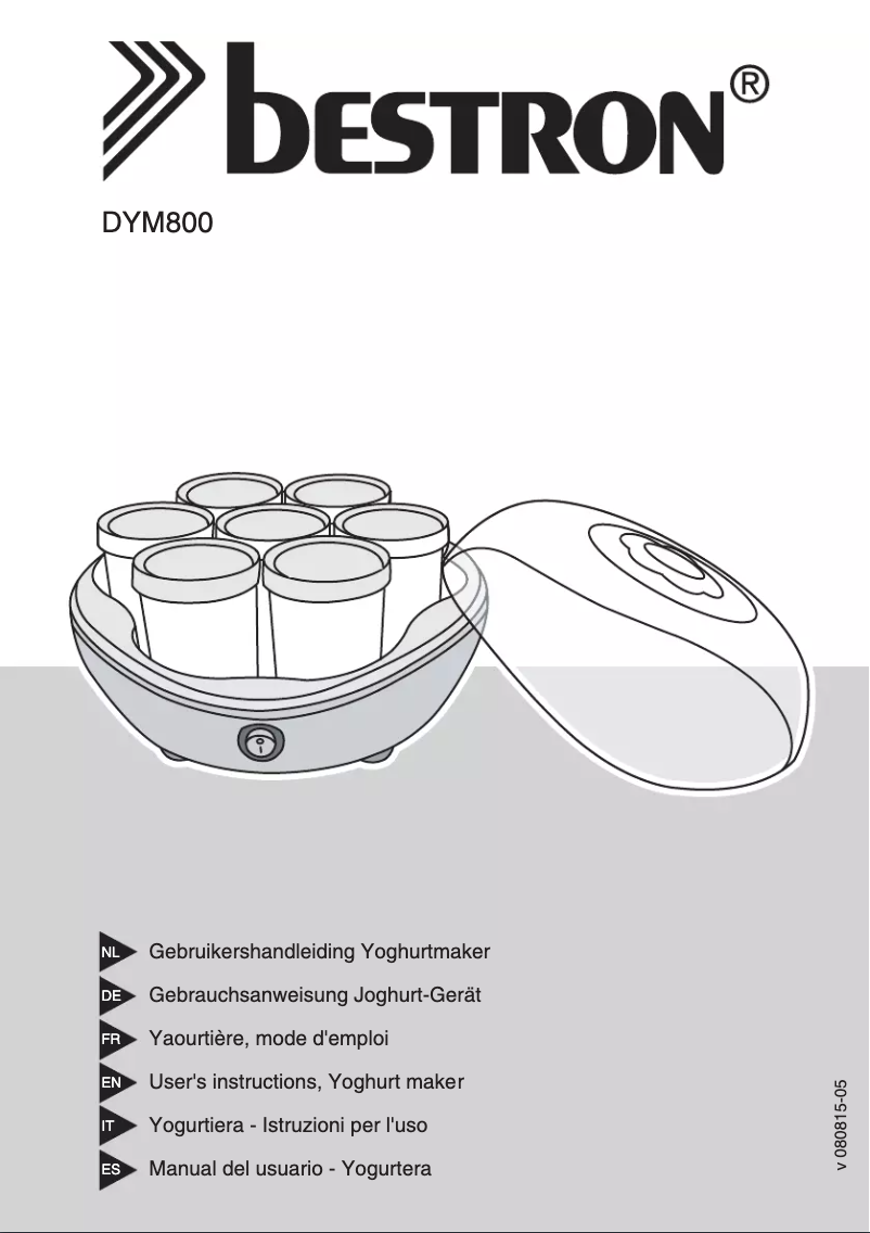 Page 1 of the manual User Manual Bestron DYM800