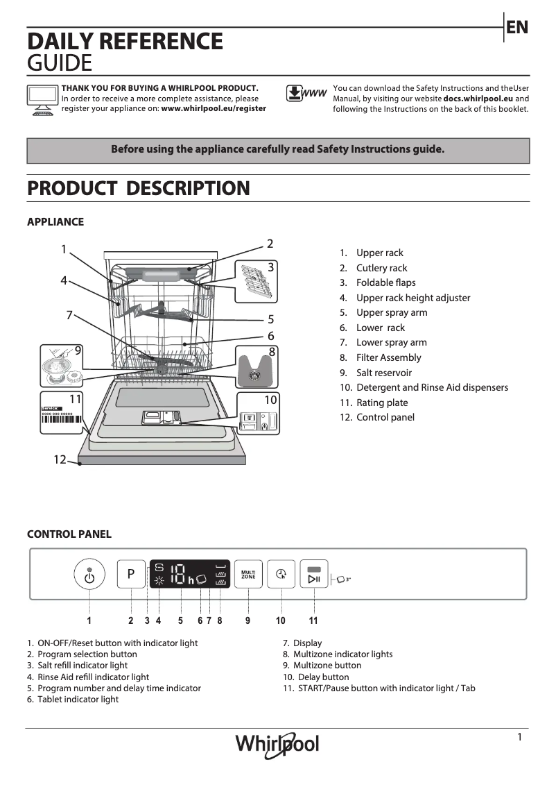 First page image of the manual for WIC 3C26 F