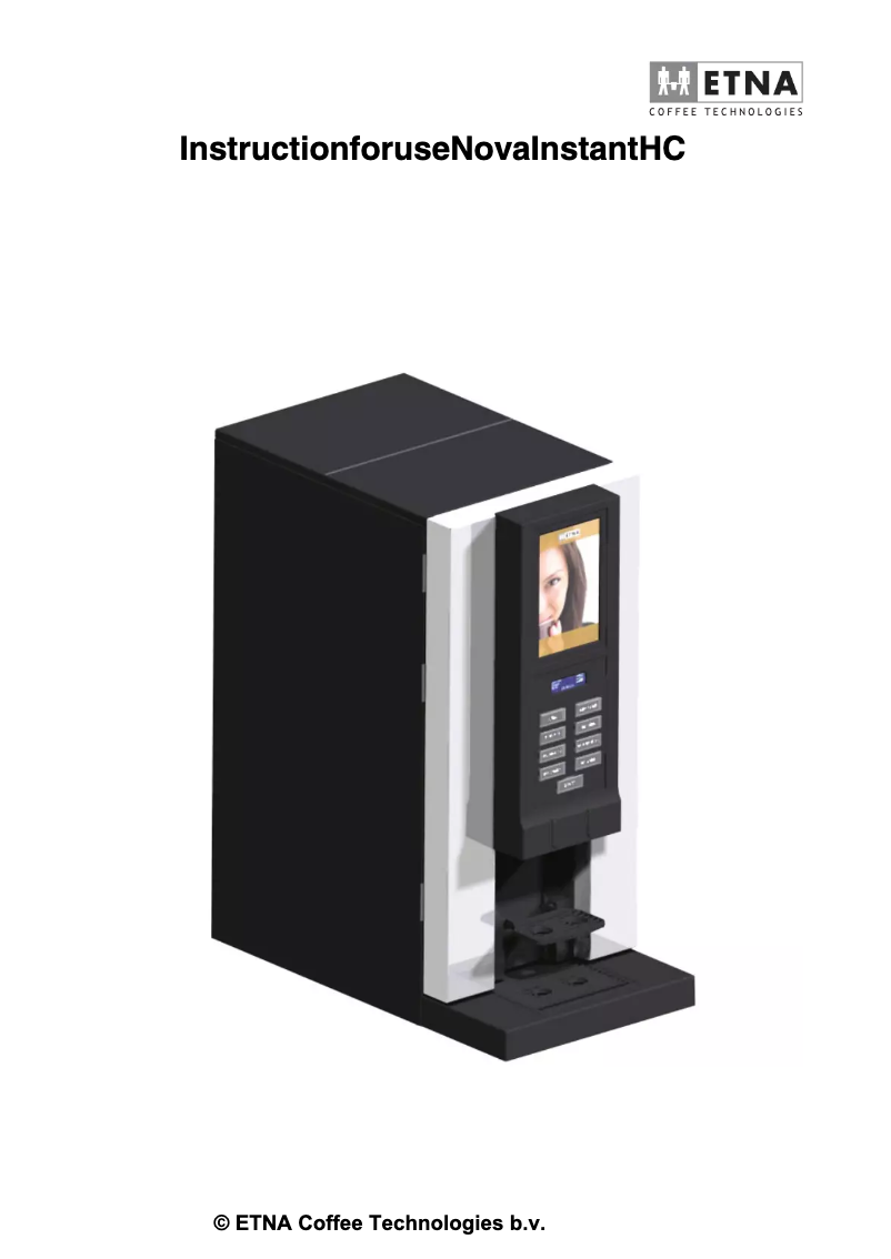 First page image of the manual for Nova Instant HC