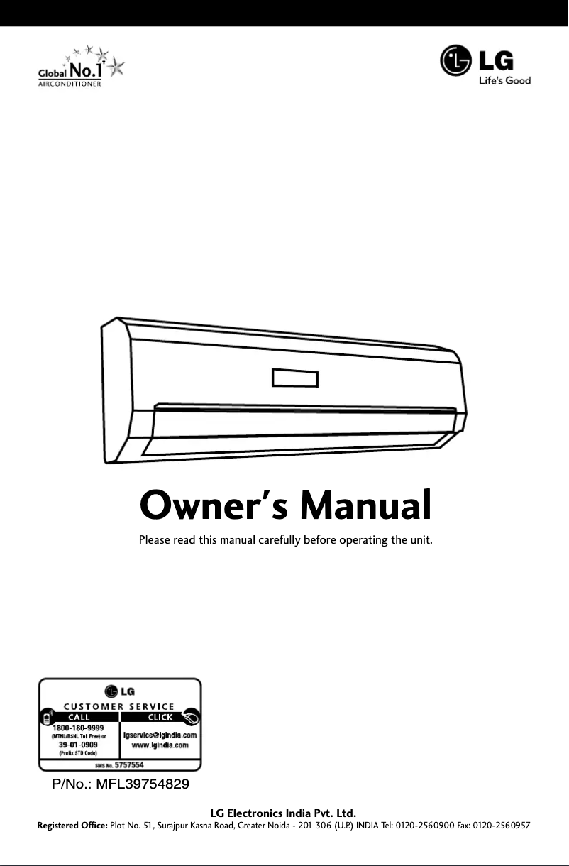 Page 1 of the manual User Manual LG LSN5BW5NT6