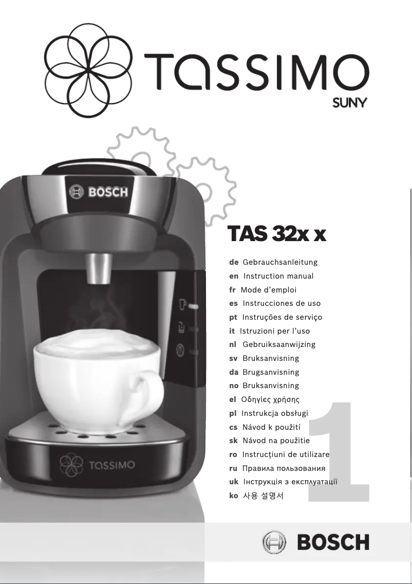 First page image of the manual for Tassimo Suny TAS3205