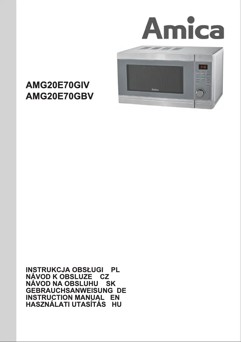 Page 1 of the manual User Manual Amica AMG20E70GIV