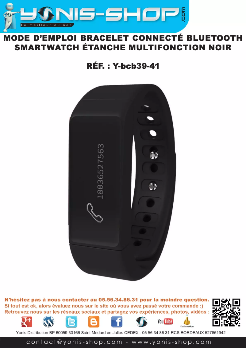 First page image of the manual for Y-BCB39