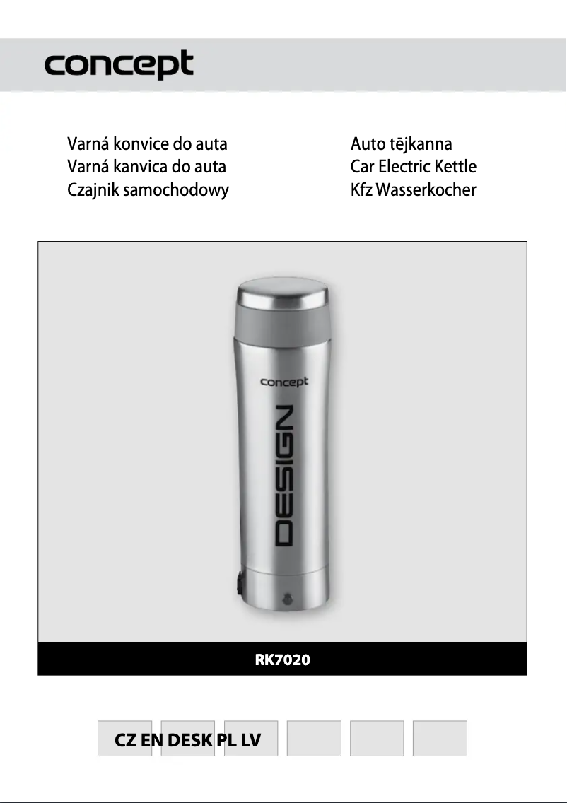 Page 1 of the manual User Manual Concept RK-7020
