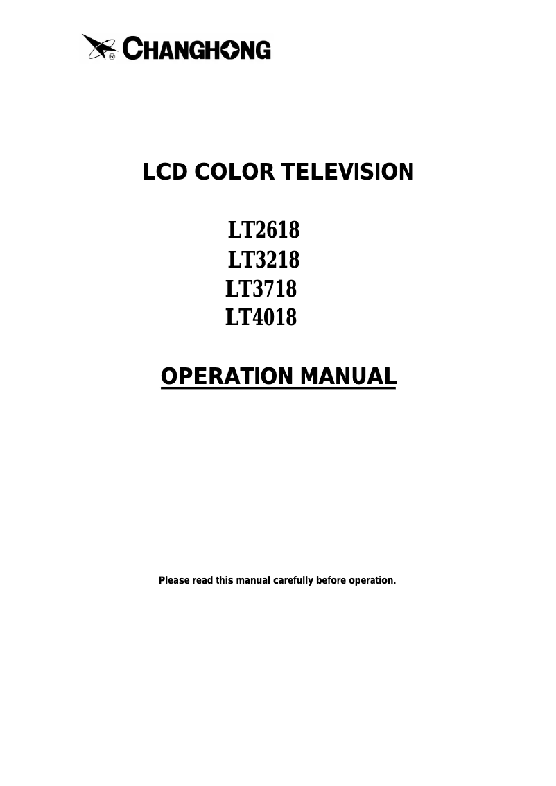 First page image of the manual for LT3718