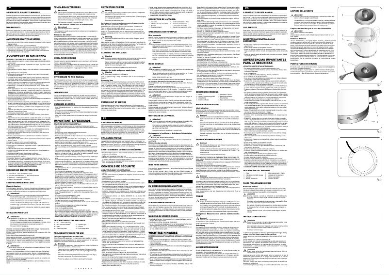 Page 1 of the manual User Manual Ariete Lipton 2891