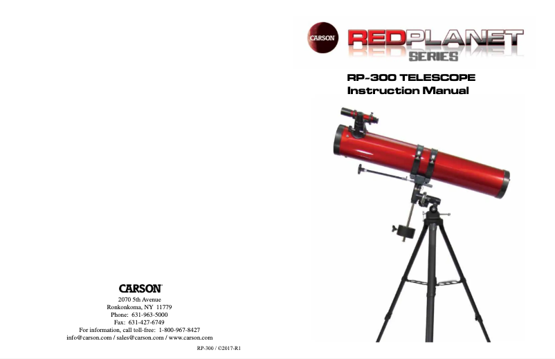 First page image of the manual for RedPlanet RP-300