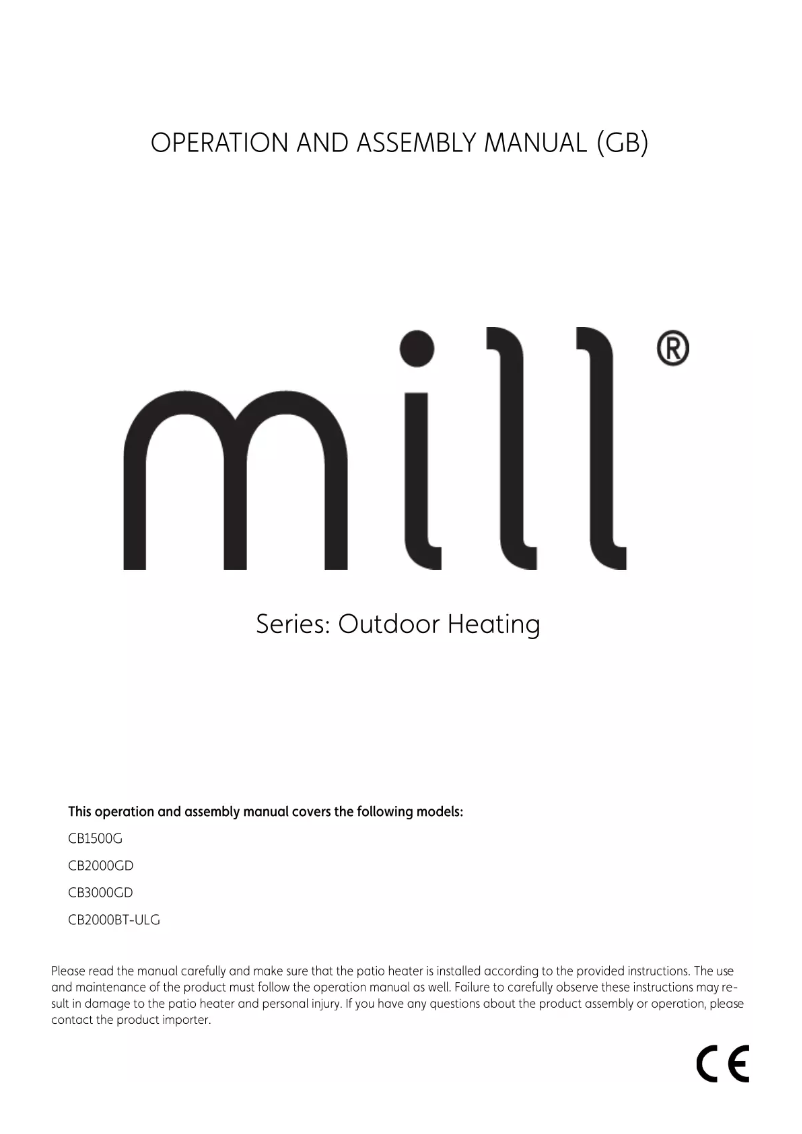 First page image of the manual for CB2000 BT-ULG