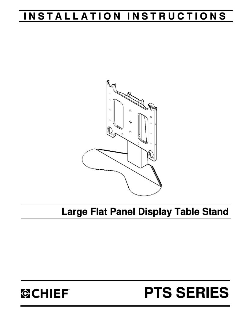 Page 1 of the manual User Manual Chief PTSU