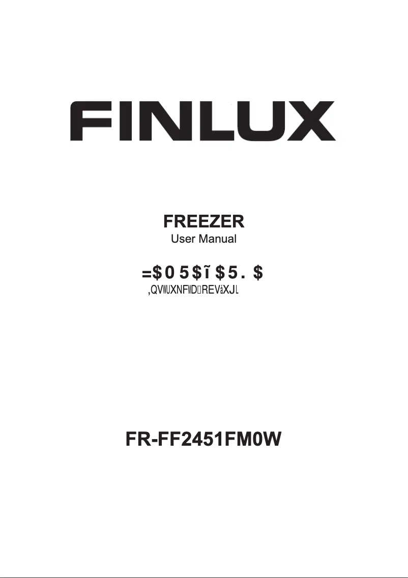 First page image of the manual for FR-FF2451FM0W