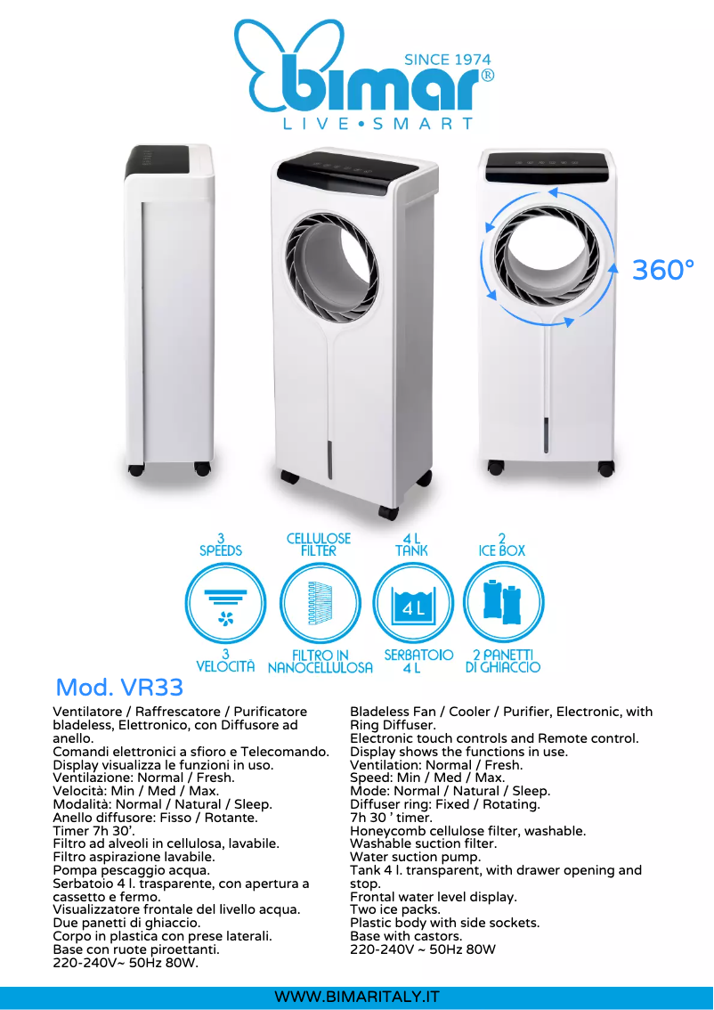 First page image of the manual for VR33