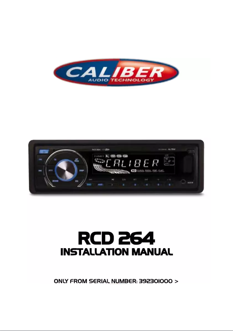 Page 1 of the manual User Manual Caliber RCD 264