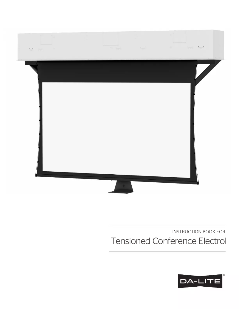 Page 1 of the manual User Manual Da-Lite Tensioned Executive Electrol
