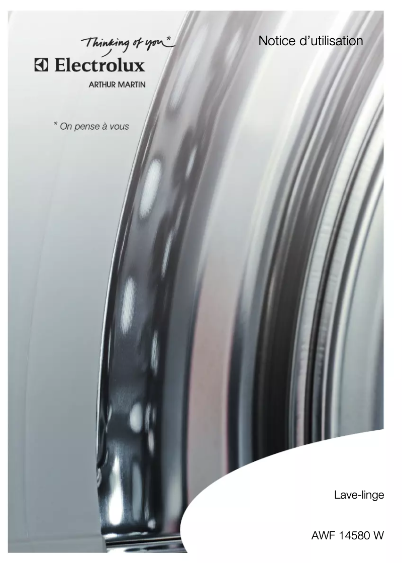 Page 1 of the manual User Manual Arthur Martin-Electrolux AWF 14580 W