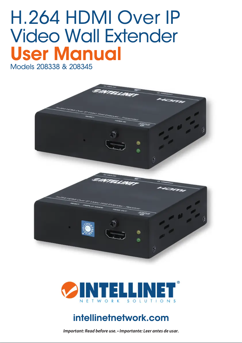 Page 1 of the manual User Manual Intellinet 208345