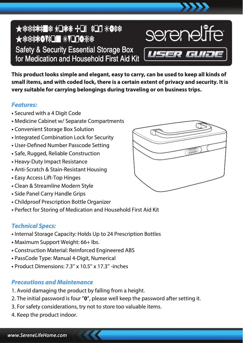 Image de la première page du manuel de l'appareil SLFABIN14