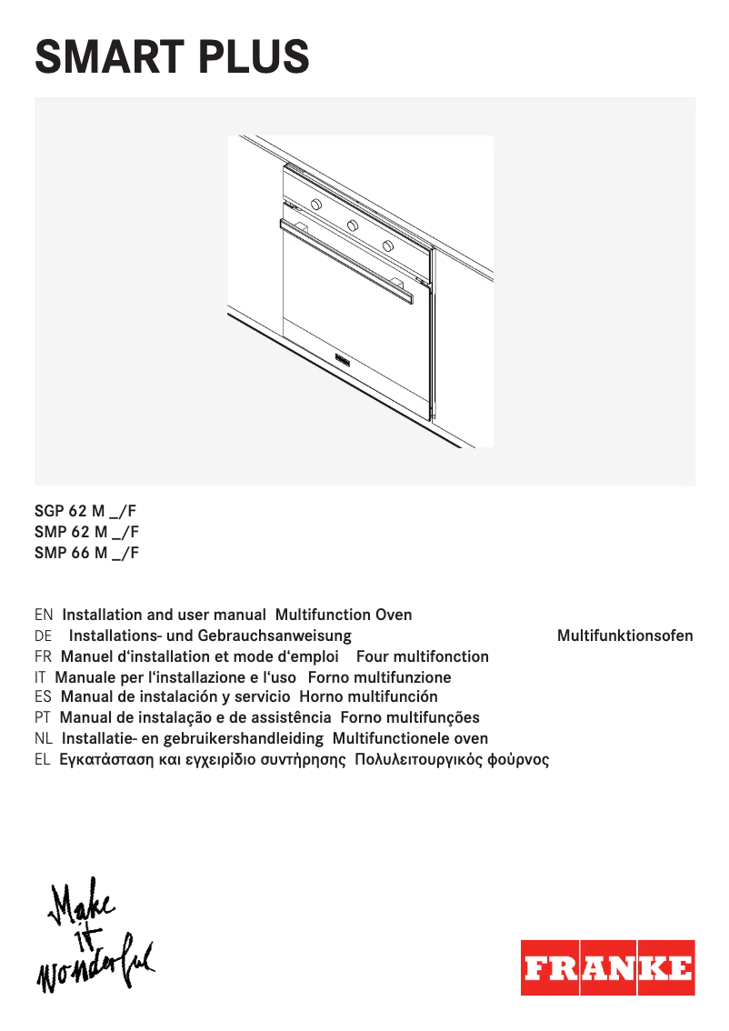 Image de la première page du manuel de l'appareil SGP 62 M GF/F