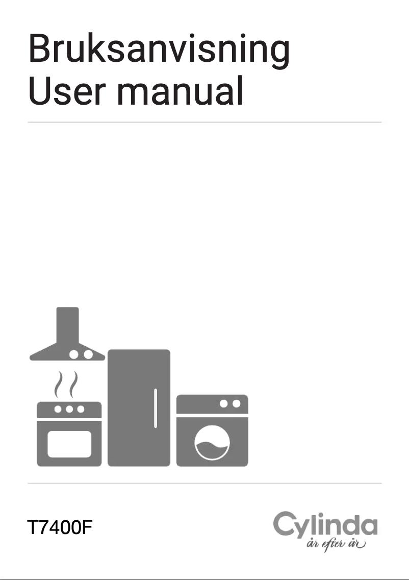 Page 1 of the manual User Manual Cylinda T7400F