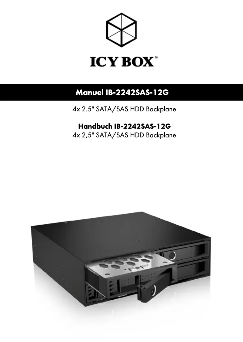 Page 1 of the manual Instruction Manual Icy Box IB-2242SAS-12G