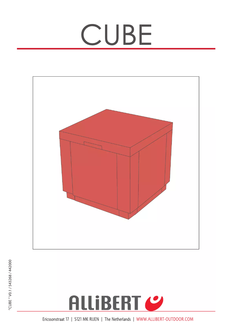 First page image of the manual for Cube pouf