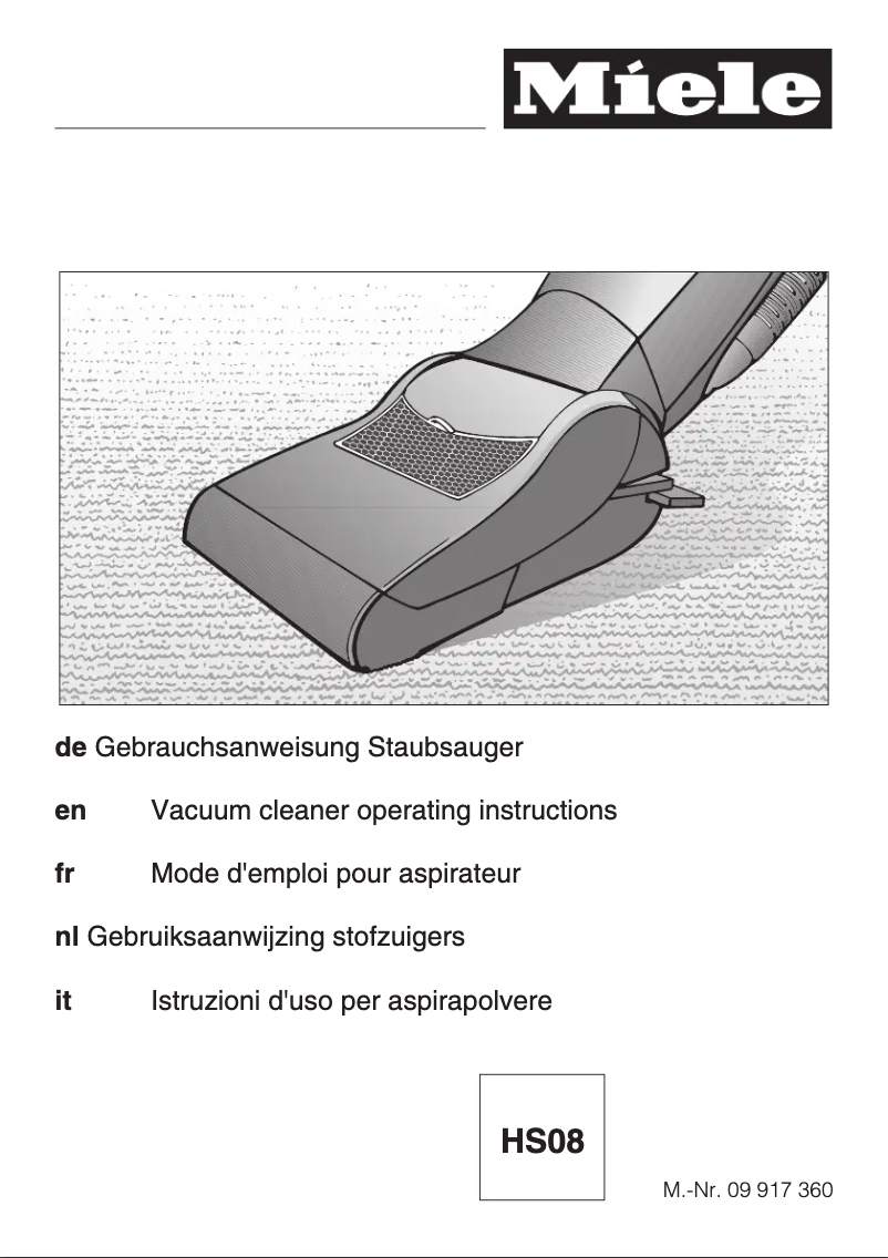 Page 1 of the manual User Manual Miele Dynamic U1 Allergy