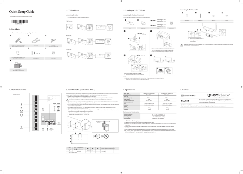 Page 1 of the manual User Manual Samsung HG43AT690UK