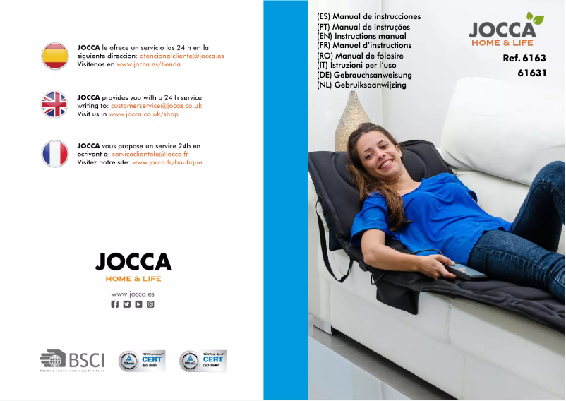 Page 1 of the manual User Manual Jocca 6163