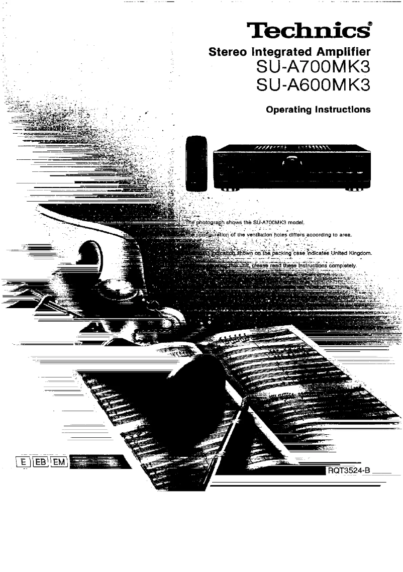 Page 1 of the manual User Manual Technics SU-A700MK3