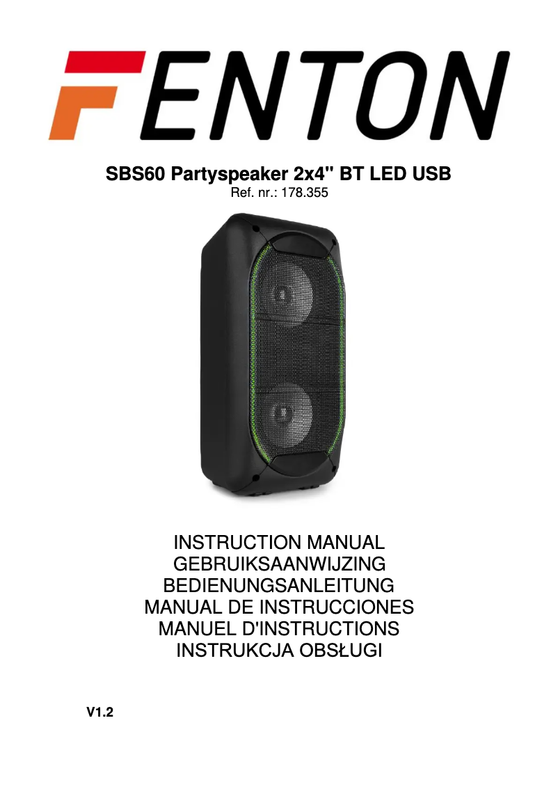 Page 1 of the manual User Manual Fenton FPC8