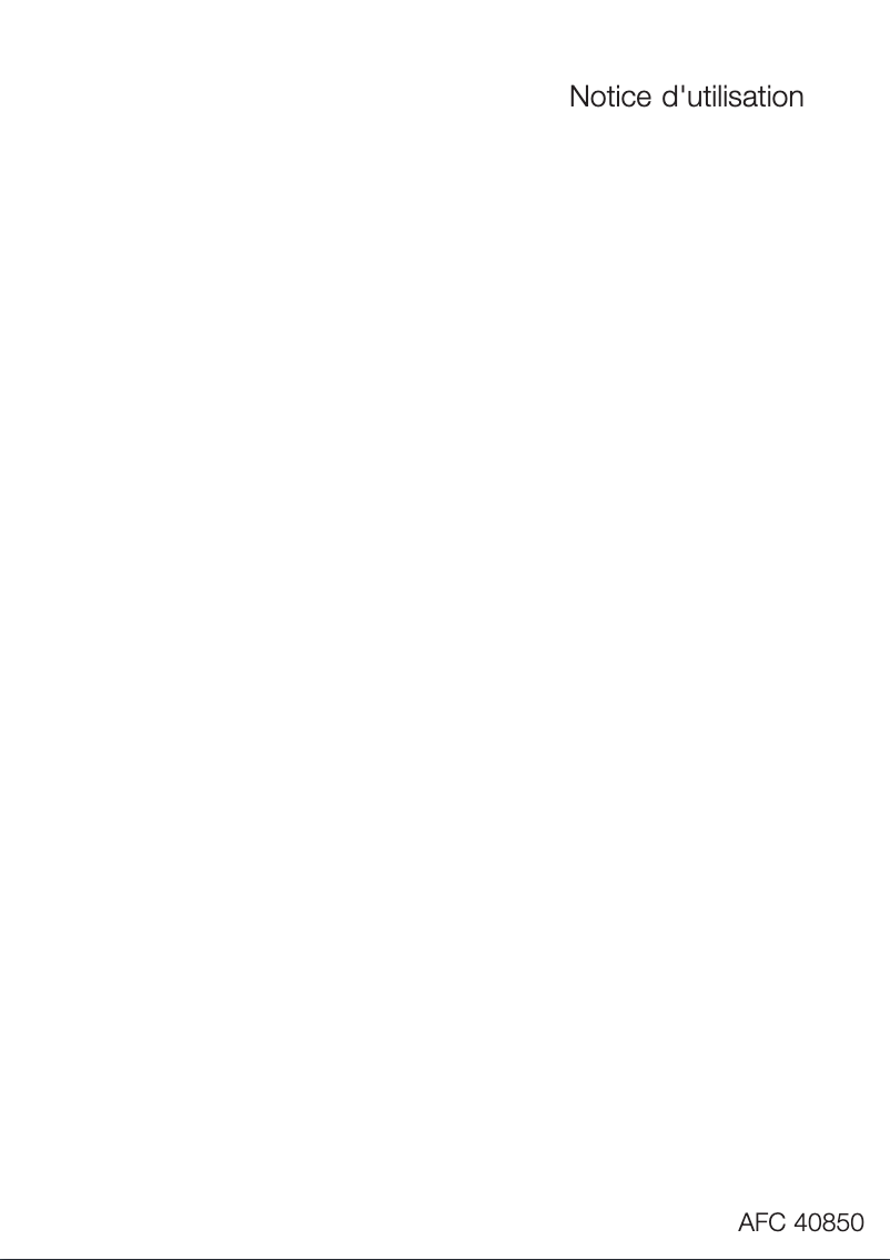 First page image of the manual for AFC40850X