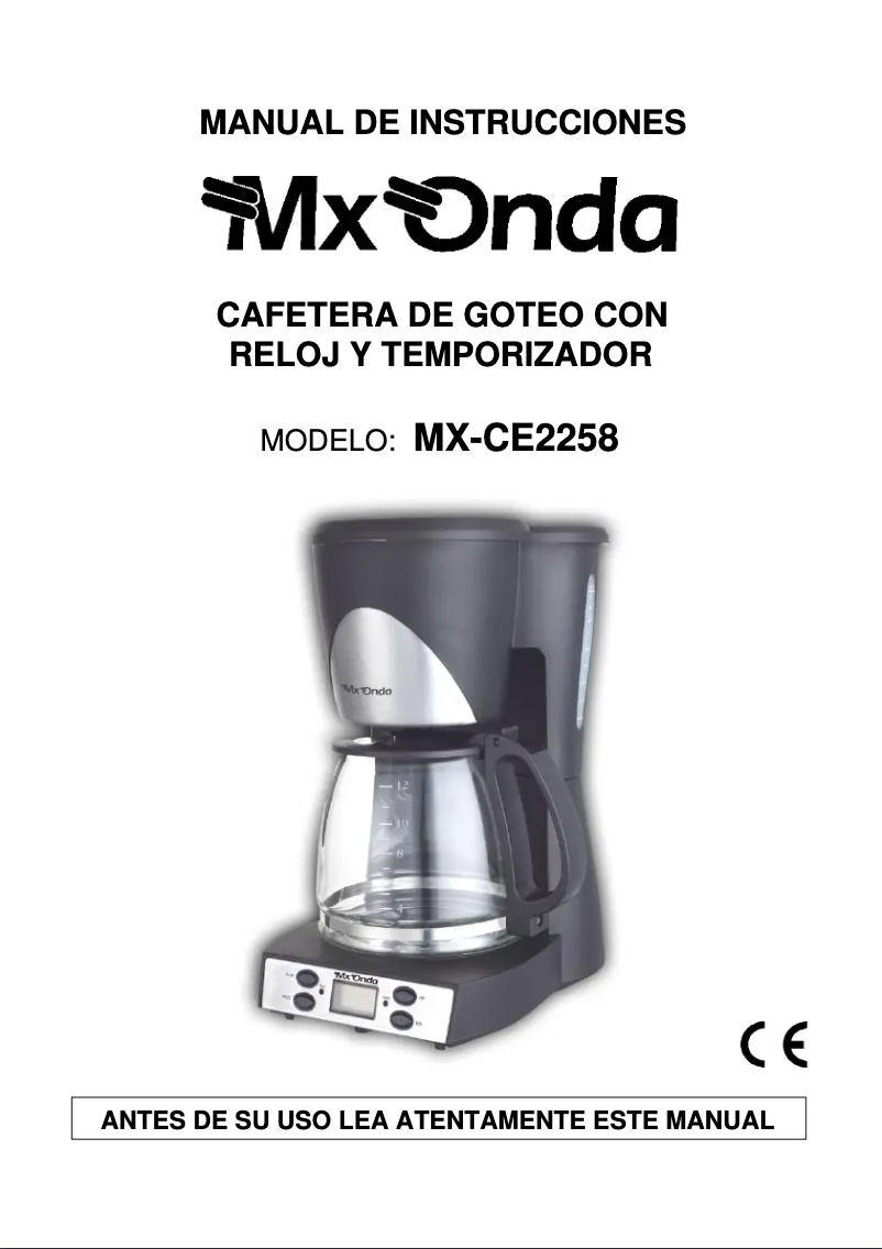 Page 1 of the manual User Manual Mx Onda MX-CE2270