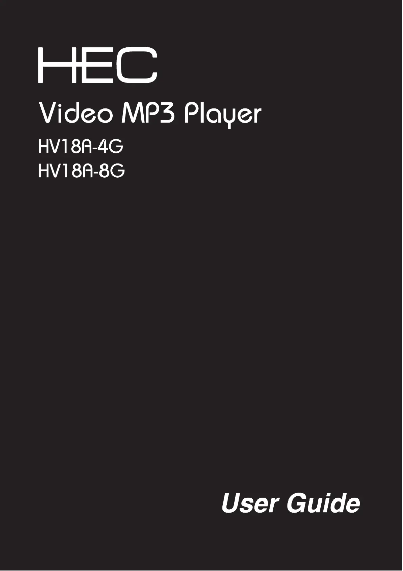 First page image of the manual for HV18A-4G