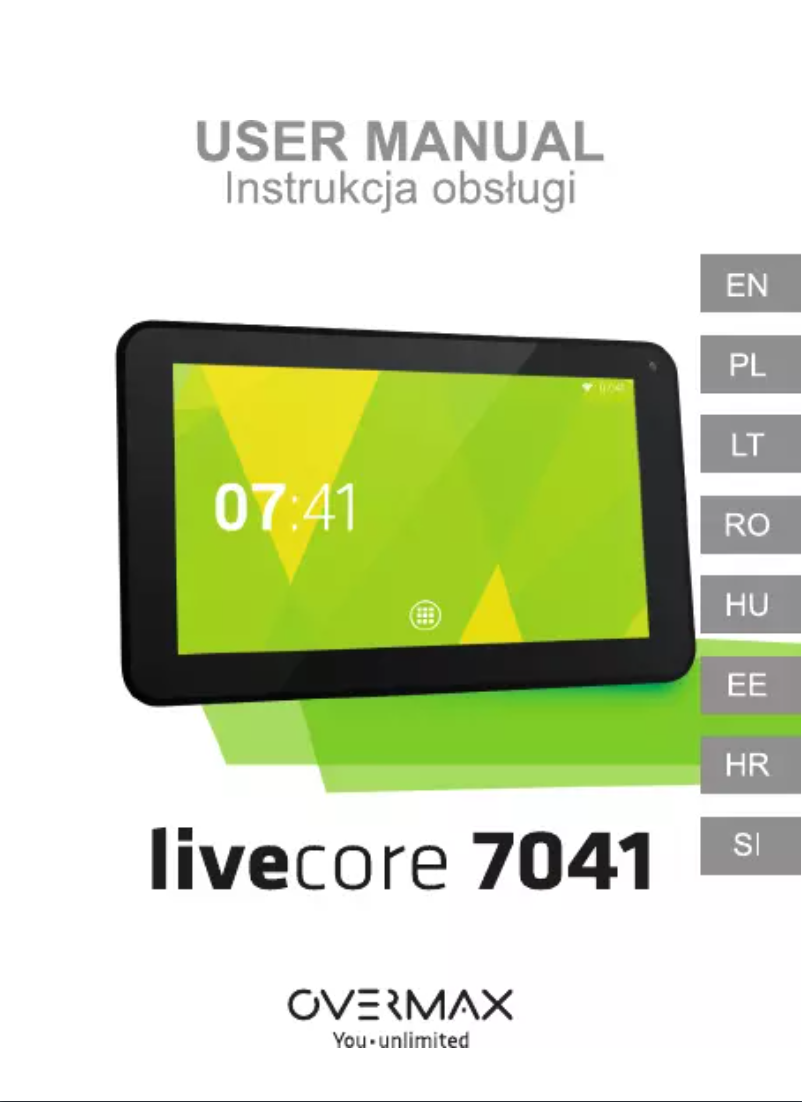 First page image of the manual for Livecore 7041