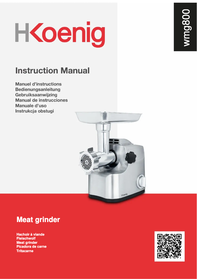 Image de la première page du manuel de l'appareil WMG800