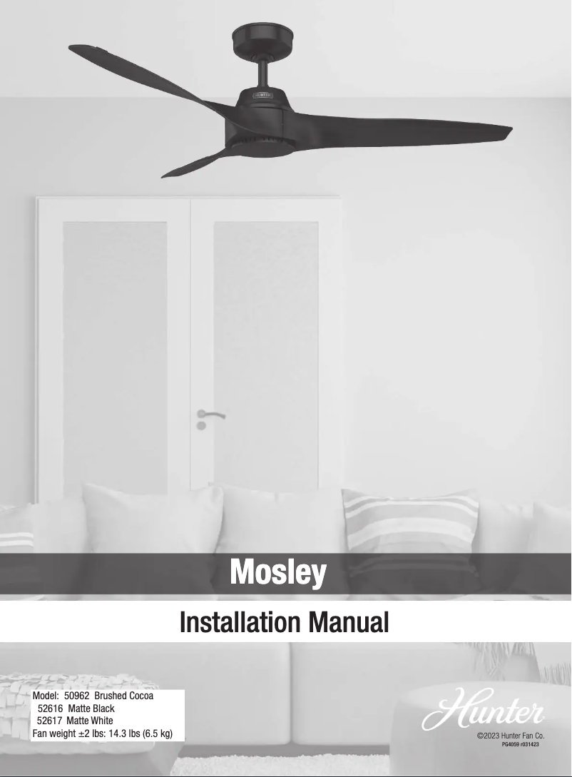 Page 1 of the manual User Manual Hunter Mosley