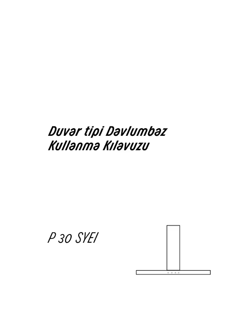 First page image of the manual for P 30 SYEI
