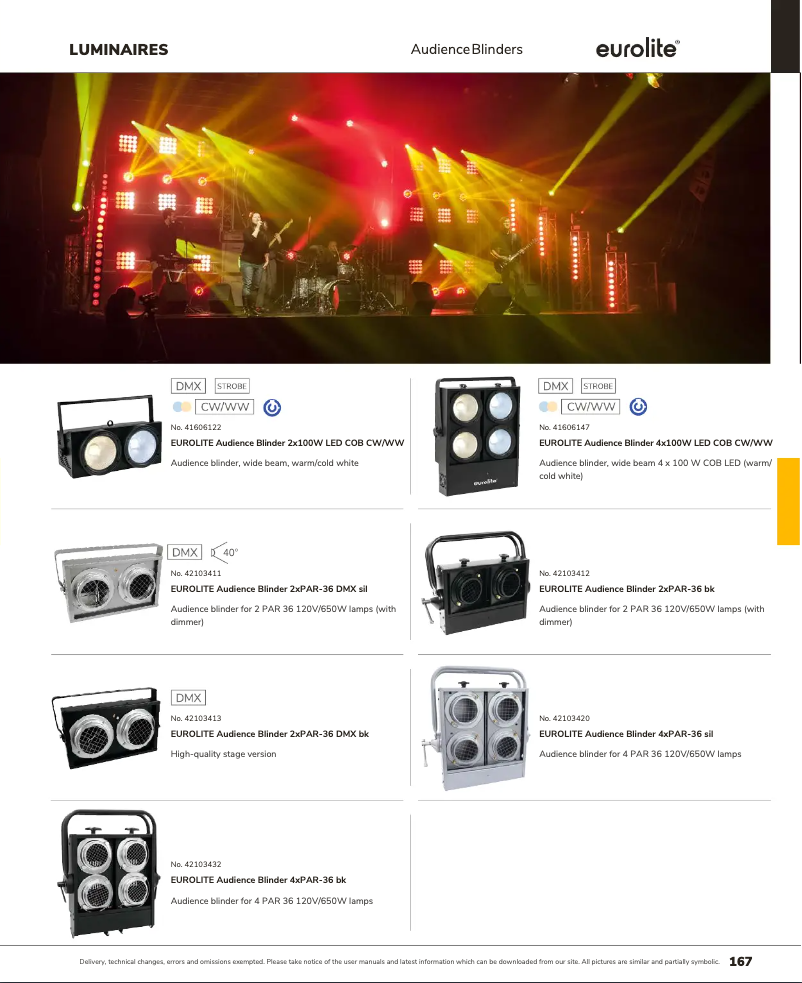 Page 1 of the manual Catalogue Eurolite PAR-36