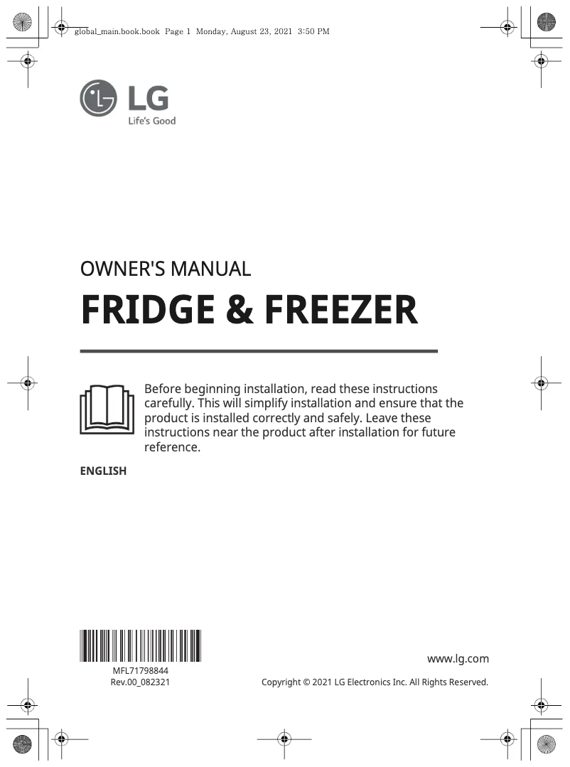 Page 1 of the manual User Manual LG GC-B257SEZV