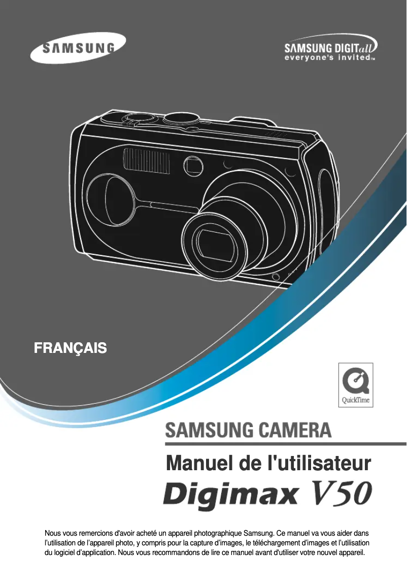 Page 1 of the manual User Manual Samsung Digimax V50
