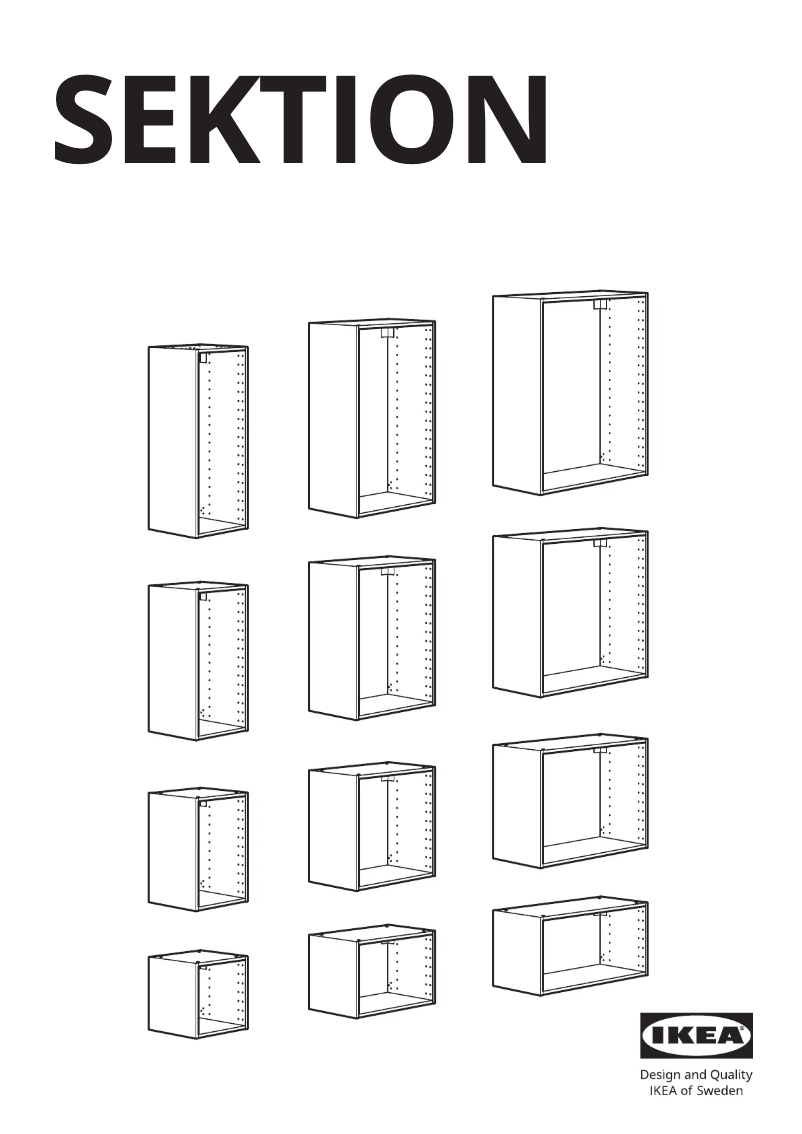Page 1 of the manual User Manual Ikea SEKTION 302.654.66