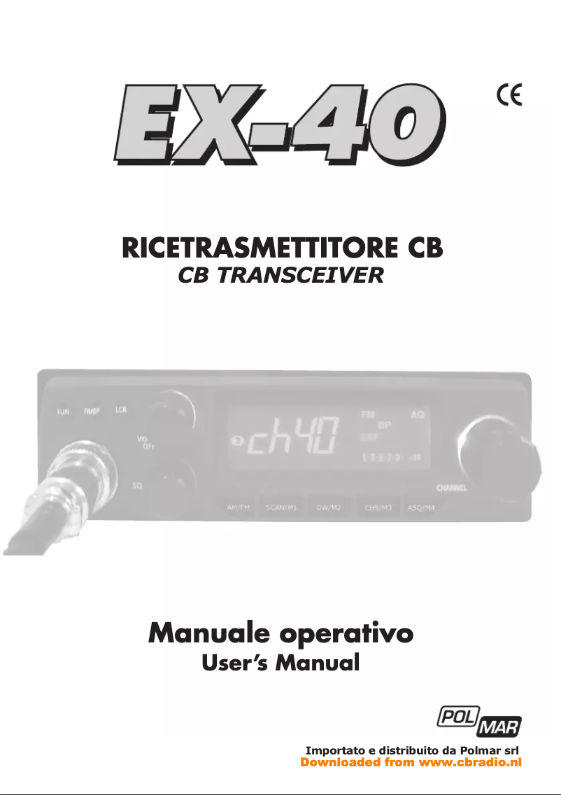 First page image of the manual for EX-40