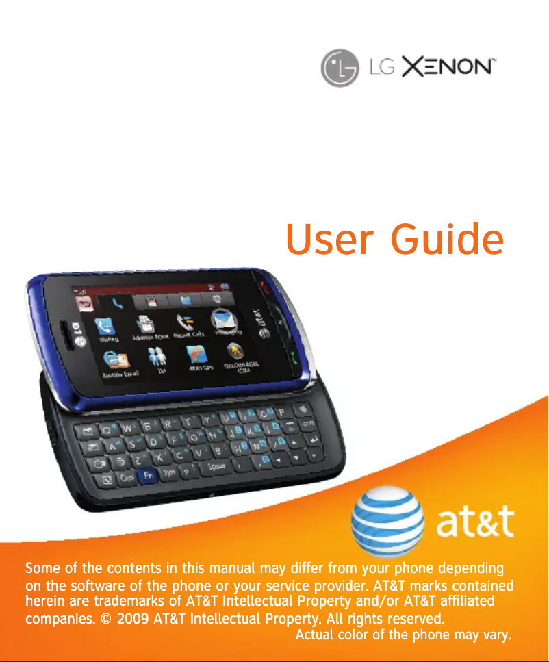 Page 1 of the manual User Manual LG Xenon