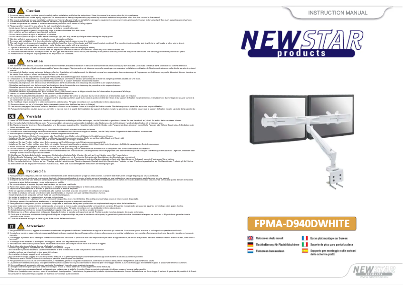 First page image of the manual for FPMA-D940D