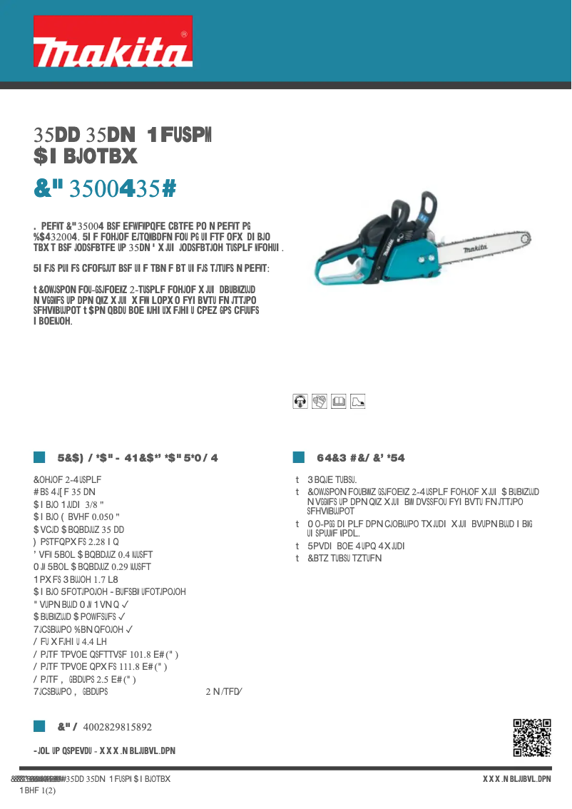 First page image of the manual for EA3500S35B