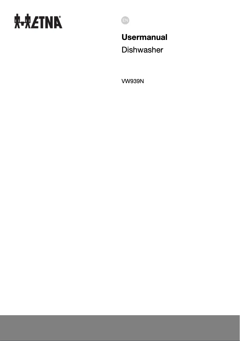 First page image of the manual for VW939N