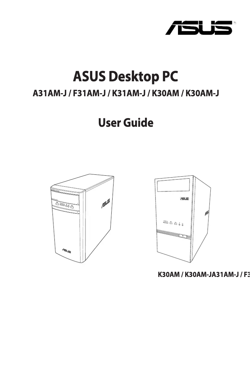 Page 1 of the manual User Manual Asus VivoPC K31AM