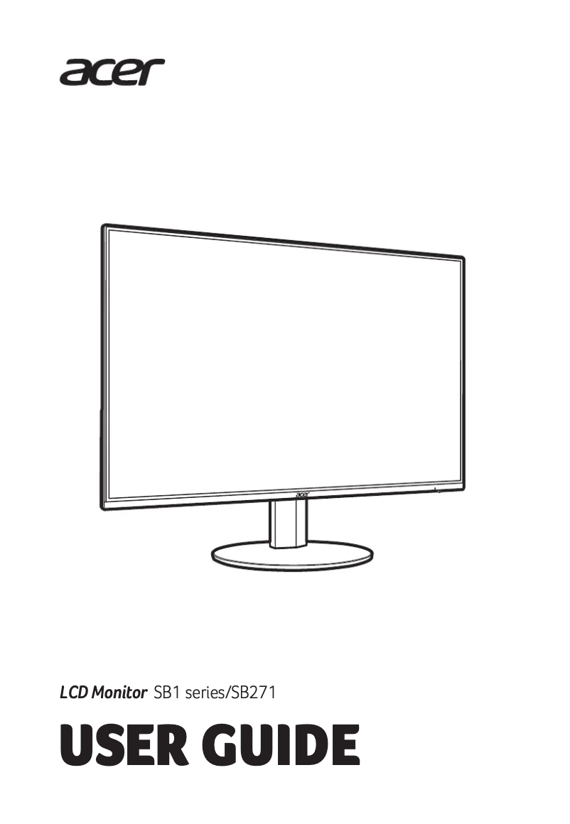 First page image of the manual for SB271H