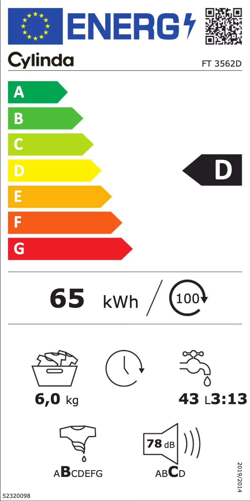 Page 1 of the manual User Manual Cylinda FT 3562D